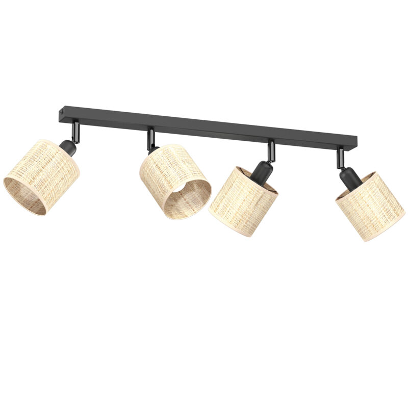 Spot Luminex Rattan Line Bar 600 Black, Shade Dia 100, H 100 x1