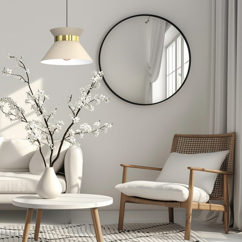 Żyrandol Luminex Norge Beige/gold x1 - obrazek 4