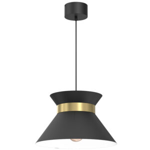 Żyrandol Luminex Norge Black/brushed Brass x1