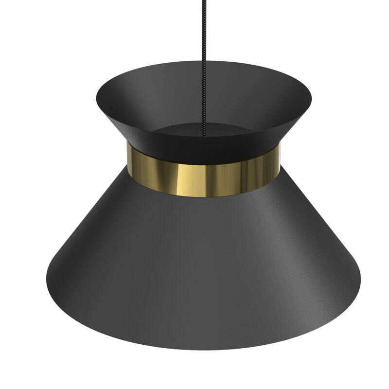 Żyrandol Luminex Norge Black/brushed Brass x1 - obrazek 3