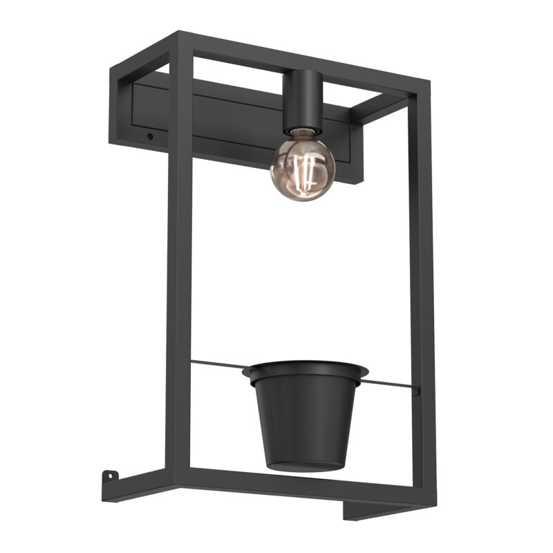 Kinkiet Luminex Flores Black x1