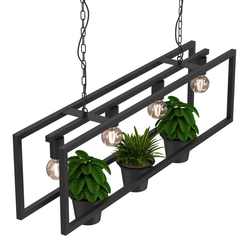 Żyrandol Luminex Flores Black x4 - obrazek 3
