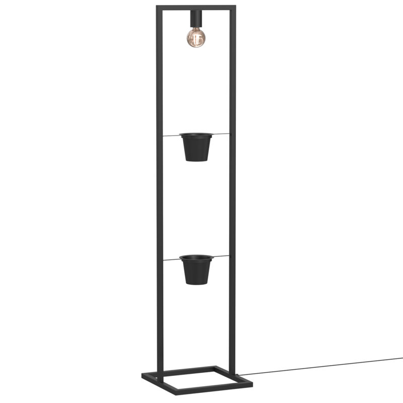 Lampa Podłogowa Luminex Flores (2 miejsca na kwiaty) Black x1