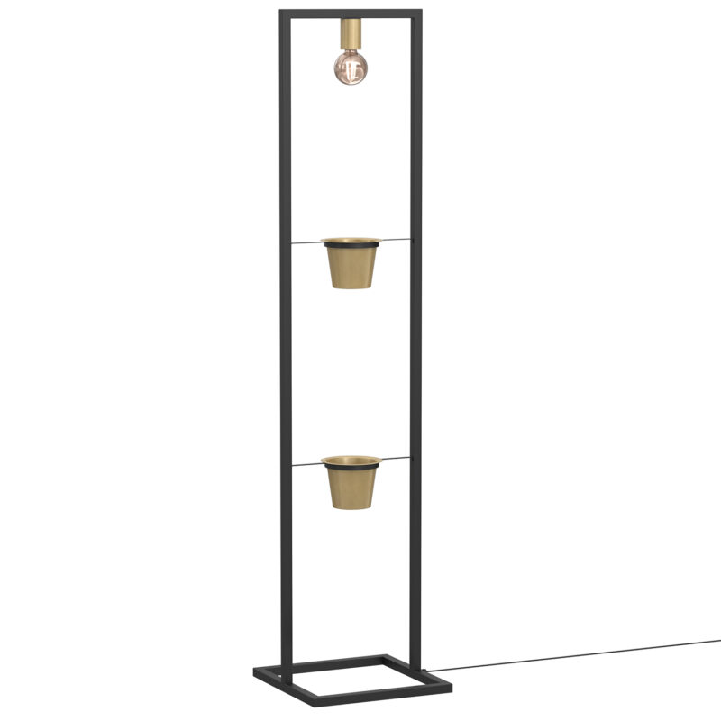 Lampa Podłogowa Luminex Flores (2 miejsca na kwiaty) Black/gold x1
