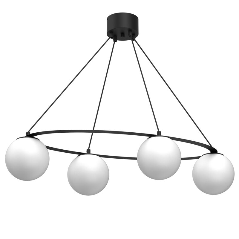 Żyrandol Luminex Ballo Elipse Black x4