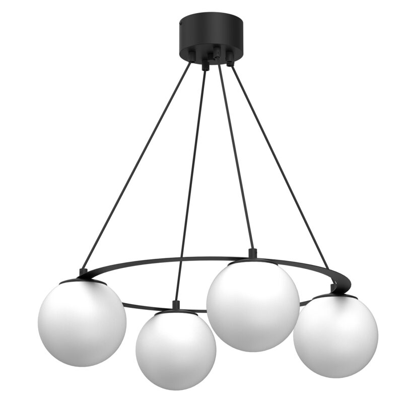Żyrandol Luminex Ballo Round Black x4