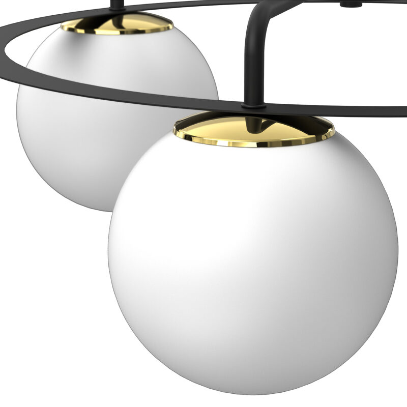 Plafon Luminex Ballo Black/gold x3 - obrazek 3