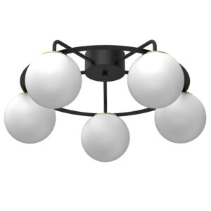 Plafon Luminex Ballo Black/gold x5