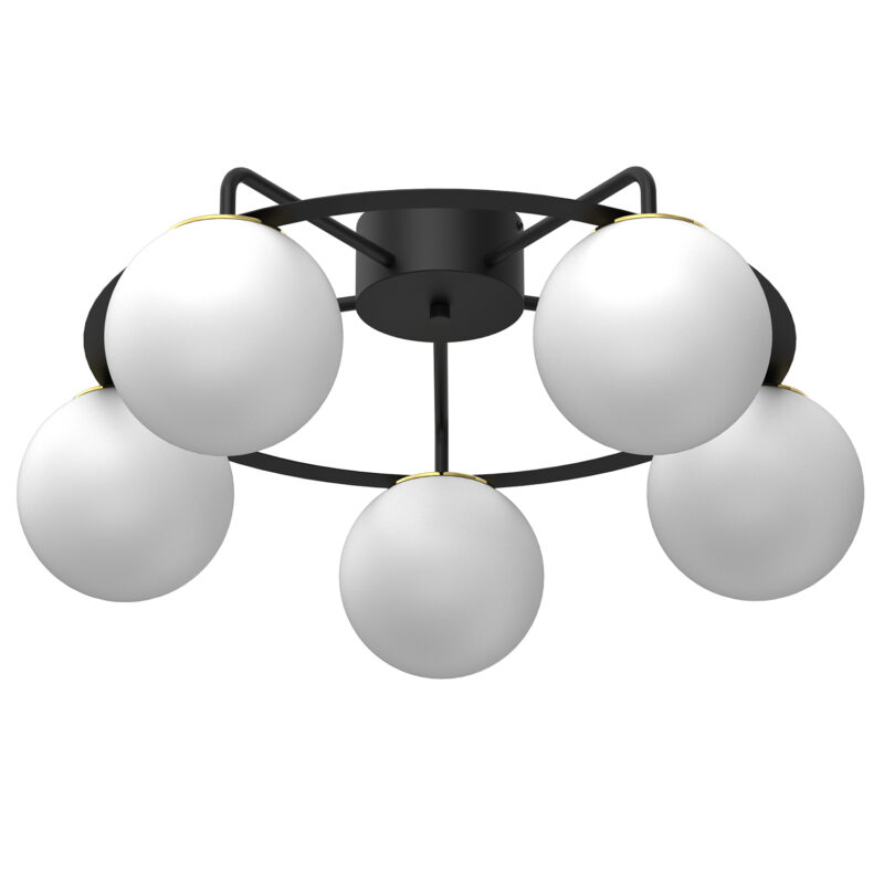 Plafon Luminex Ballo Black/gold x5