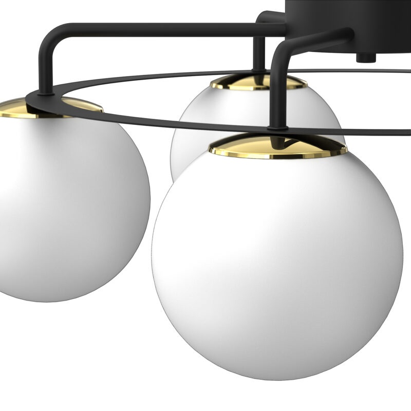 Plafon Luminex Ballo Black/gold x5 - obrazek 3