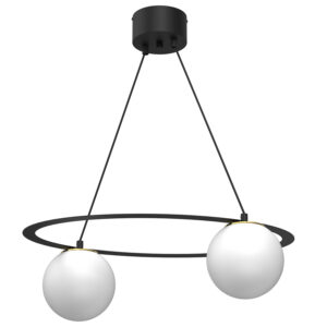 Żyrandol Luminex Ballo Black/gold x2