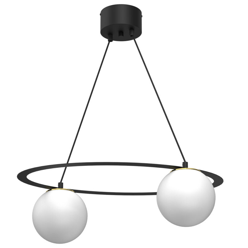 Żyrandol Luminex Ballo Black/gold x2