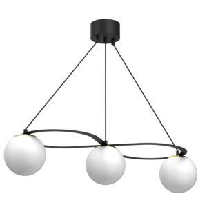 Żyrandol Luminex Ballo Black/gold x3