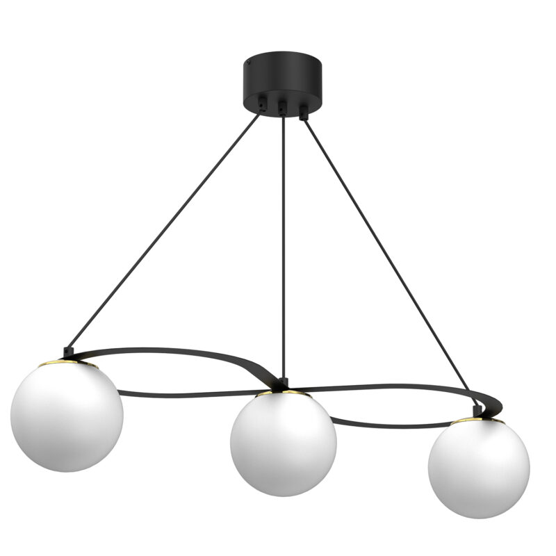 Żyrandol Luminex Ballo Black/gold x3