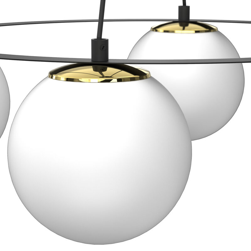 Żyrandol Luminex Ballo Round Black/gold x4 - obrazek 3
