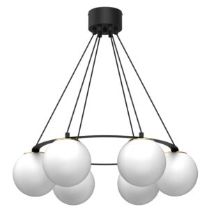 Żyrandol Luminex Ballo Round Black/gold x6