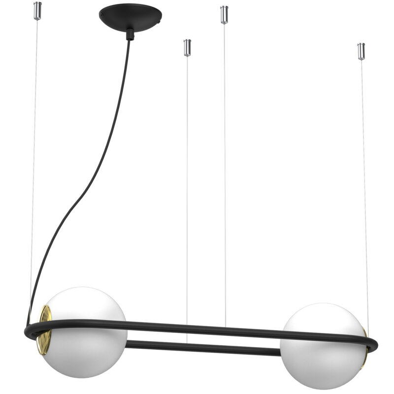 Żyrandol Luminex Bolti Black/gold x2