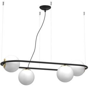 Żyrandol Luminex Bolti Black/gold x4