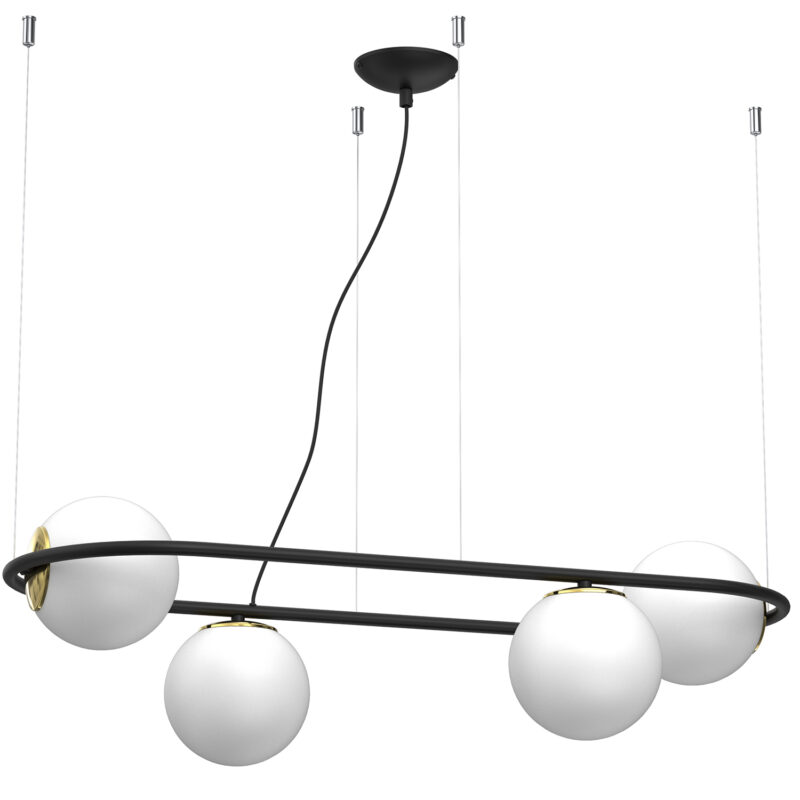 Żyrandol Luminex Bolti Black/gold x4