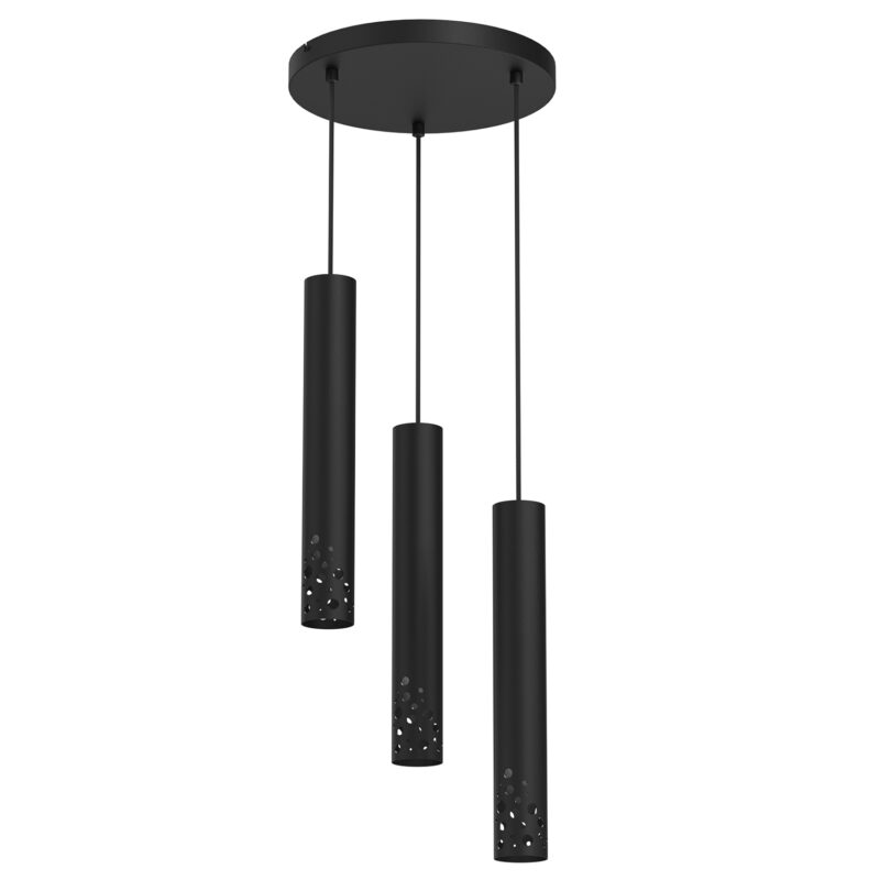 Żyrandol Luminex Tibia Buble Plate Dia 300 Mm Black x3