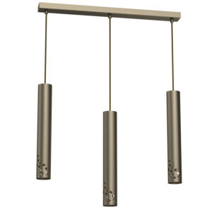 Żyrandol Luminex Tibia Buble Line Bar 600 Mm Titanium Gold x3