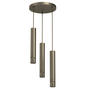 Żyrandol Luminex Tibia Buble Plate Dia 300 Mm Titanium Gold x3