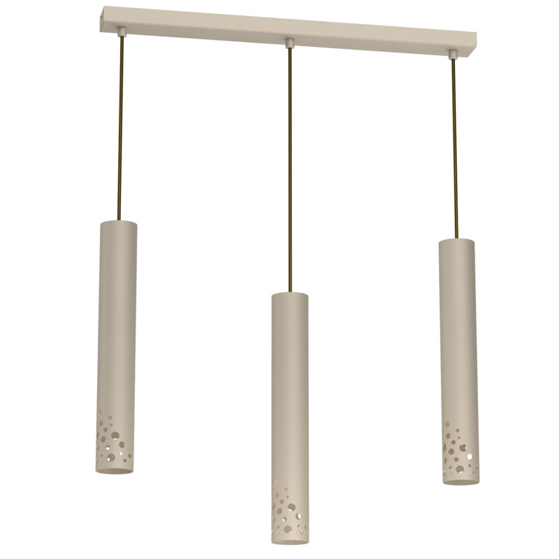 Żyrandol Luminex Tibia Buble Line Bar 600 Mm Beige x3