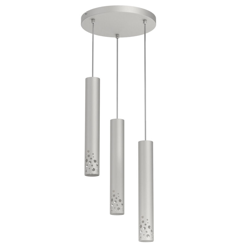Żyrandol Luminex Tibia Buble Plate Dia 300 Mm Gray x3