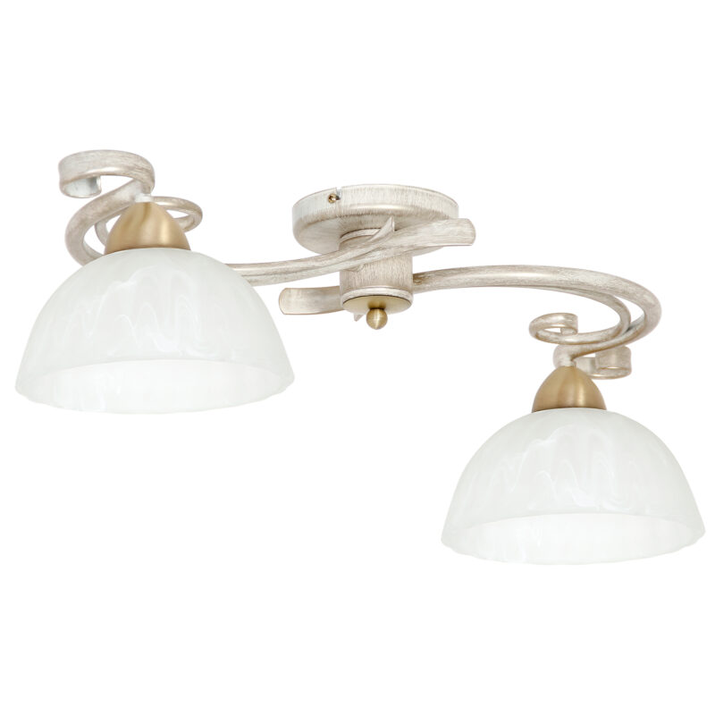 Plafon Luminex Aurora white/brass x2