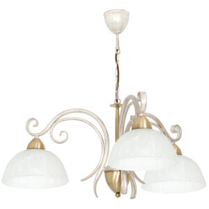 Żyrandol Luminex Aurora white/brass x3