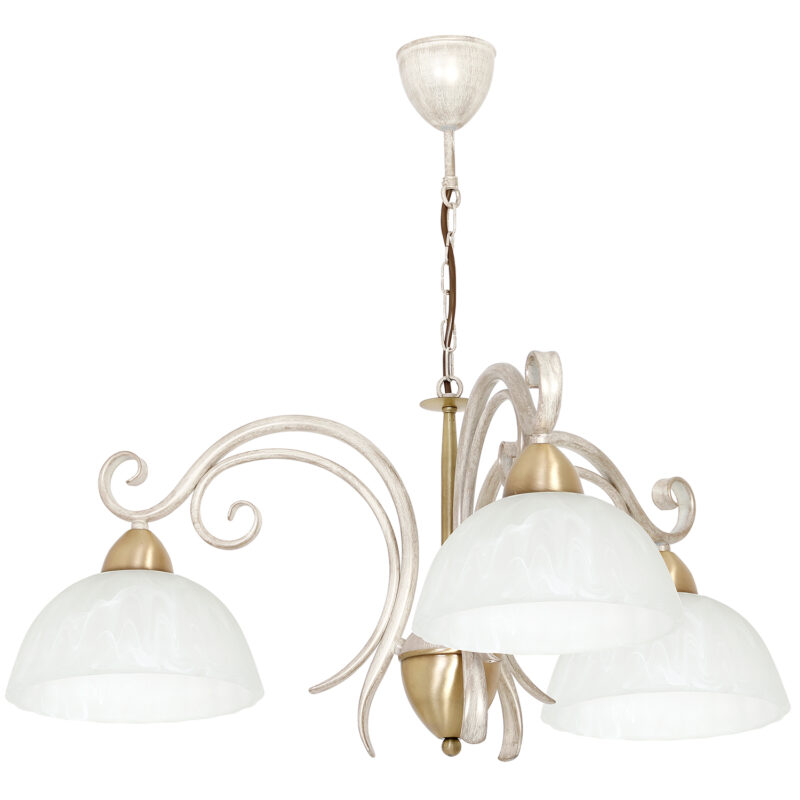 Żyrandol Luminex Aurora white/brass x3