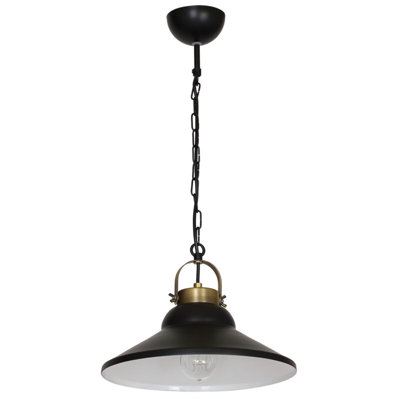 Żyrandol Luminex Iron black/antic brass x1