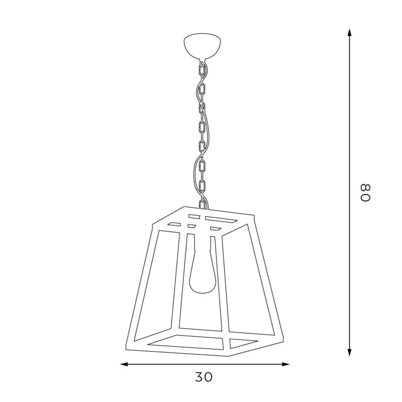 Żyrandol Luminex lamp Frame trapez medium 1 czarny mat x1 - obrazek 5