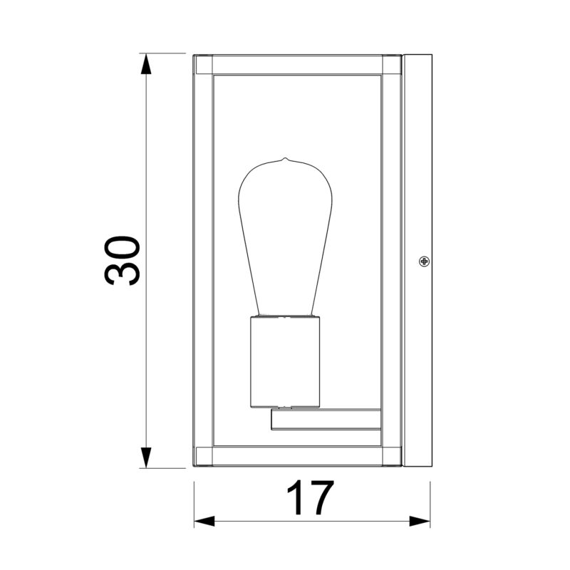 Kinkiet Luminex Frame czarny x1 - obrazek 5