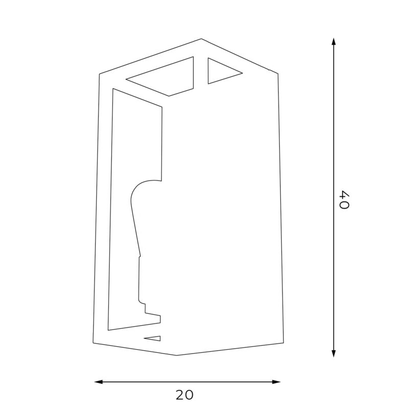 Kinkiet Luminex Frame czarny x2 - obrazek 5
