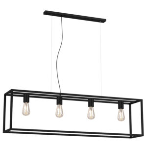 Żyrandol Luminex rectangular Frame czarny x4