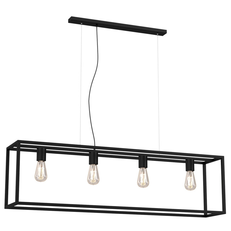 Żyrandol Luminex rectangular Frame czarny x4