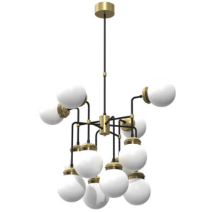 Żyrandol z kloszem Luminex lamp Hydro opal 160mm x12