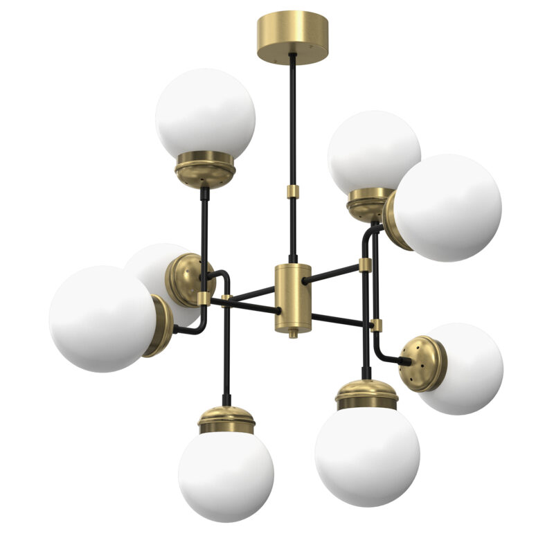 Żyrandol Luminex Hydro Opal Dlass Dia 160 Mm x8