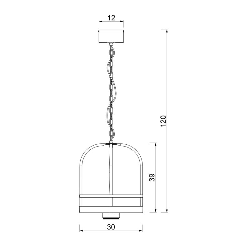 Żyrandol Luminex Zona Round Dia 300 Black x1 - obrazek 5
