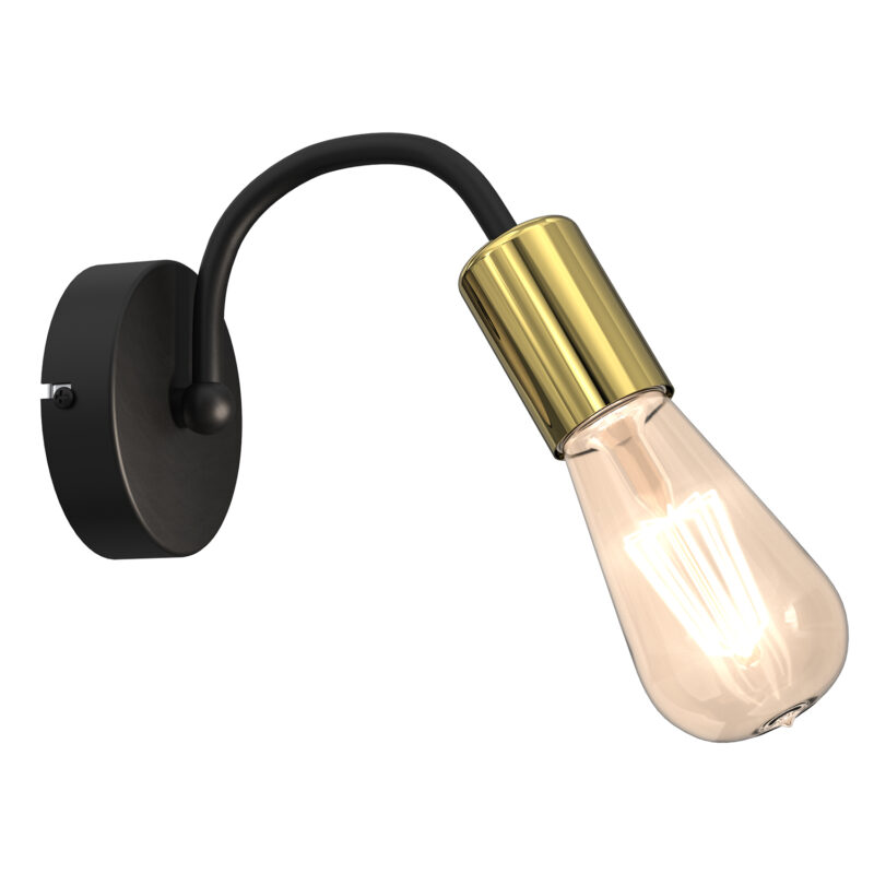 Kinkiet Luminex Dow Black/gold x1