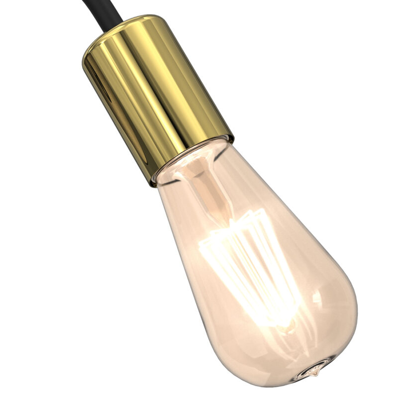 Kinkiet Luminex Dow Black/gold x1 - obrazek 3