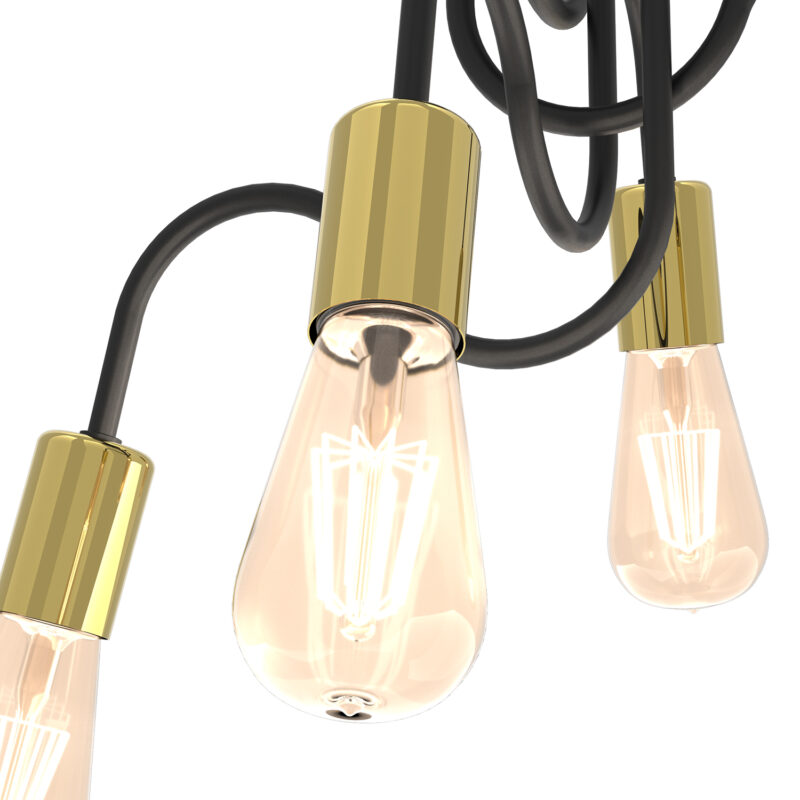 Plafon Luminex Dow Black/gold x4 - obrazek 3