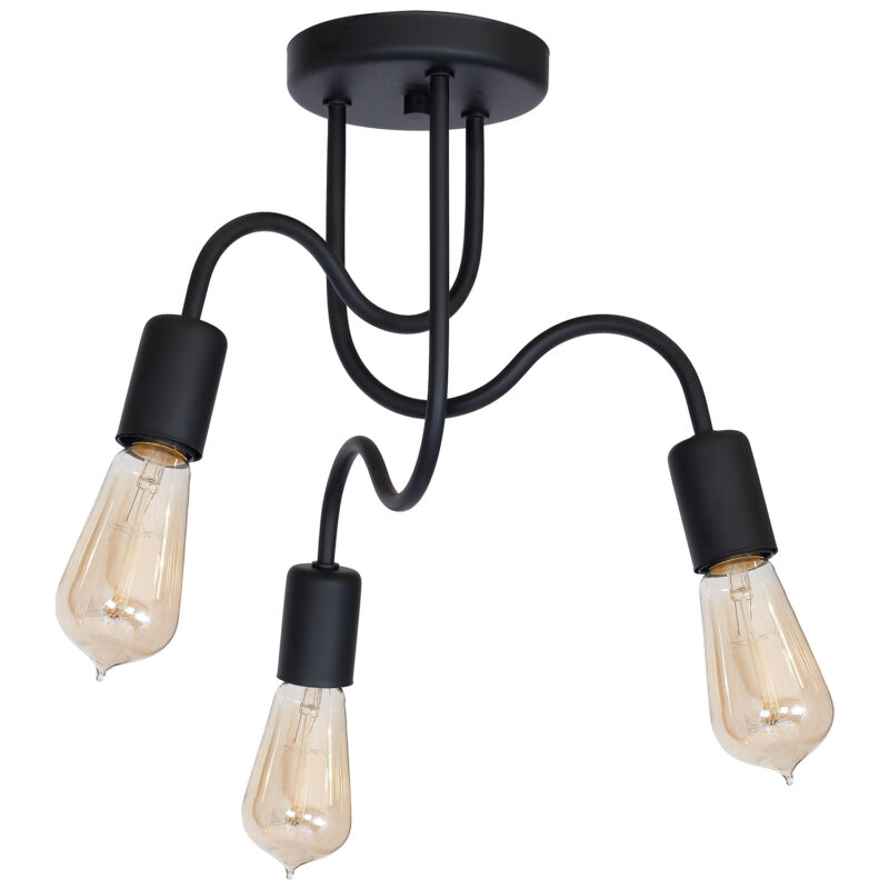 Plafon Luminex Dow black x3