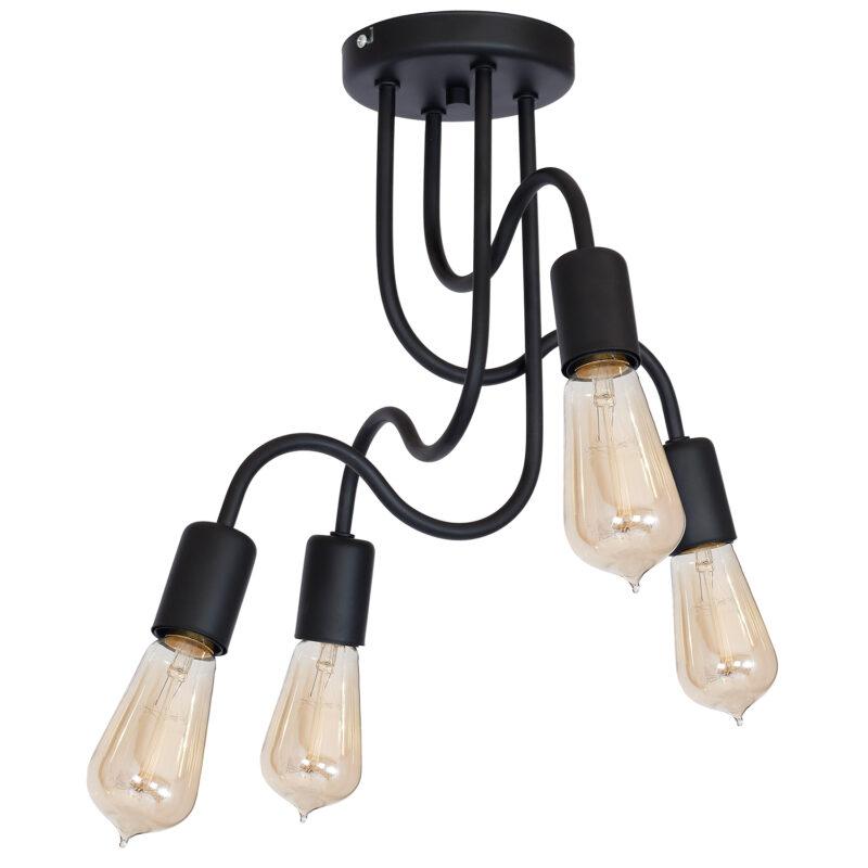 Plafon Luminex Dow black x4