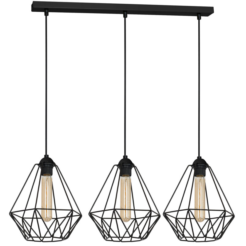 Żyrandol Luminex Basket New black x3