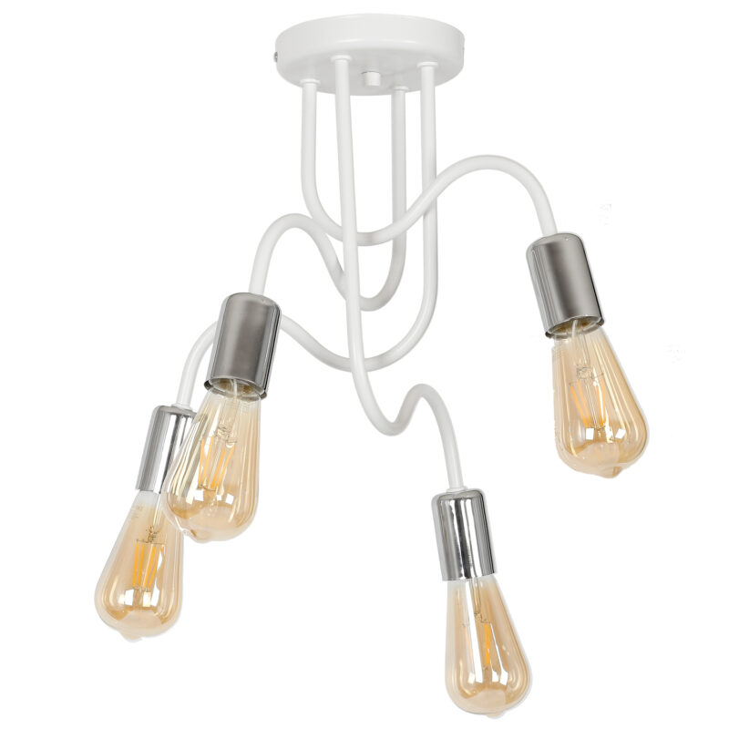Plafon Luminex Dow white/chrome x4