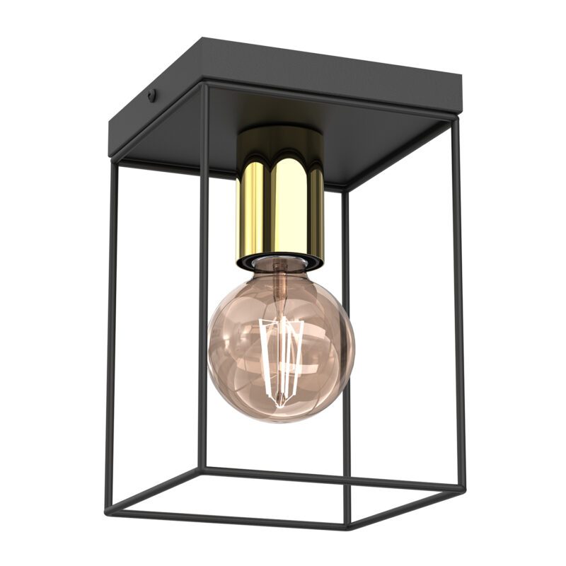 Plafon Luminex Homen Black/gold x1