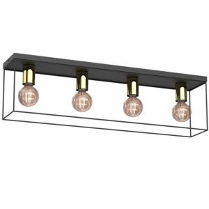 Plafon Luminex Homen Black/gold x4