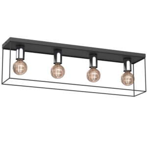 Plafon Luminex Homen Black/chrome x4